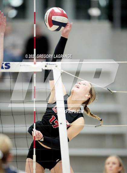 Thumbnail 3 in Lovejoy vs Wakeland (UIL5A Volleyball Regional Final Division 2) photogallery.