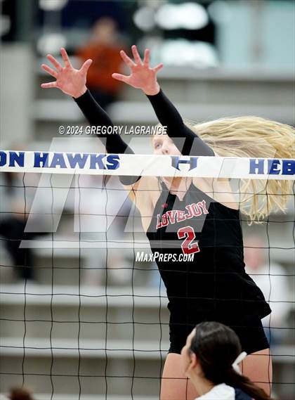 Thumbnail 3 in Lovejoy vs Wakeland (UIL5A Volleyball Regional Final Division 2) photogallery.