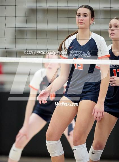 Thumbnail 1 in Lovejoy vs Wakeland (UIL5A Volleyball Regional Final Division 2) photogallery.