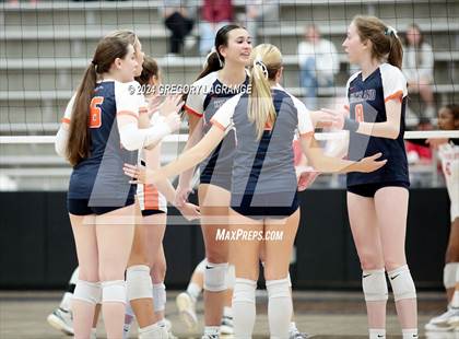 Thumbnail 1 in Lovejoy vs Wakeland (UIL5A Volleyball Regional Final Division 2) photogallery.