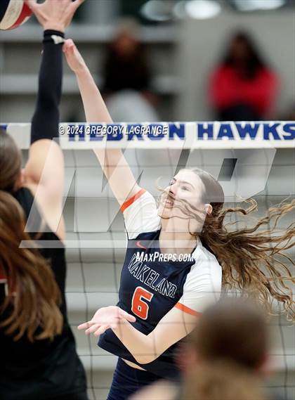 Thumbnail 3 in Lovejoy vs Wakeland (UIL5A Volleyball Regional Final Division 2) photogallery.