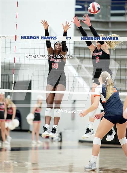 Thumbnail 2 in Lovejoy vs Wakeland (UIL5A Volleyball Regional Final Division 2) photogallery.