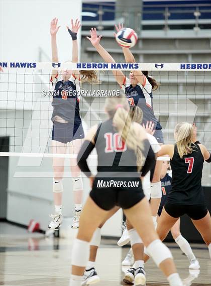 Thumbnail 2 in Lovejoy vs Wakeland (UIL5A Volleyball Regional Final Division 2) photogallery.