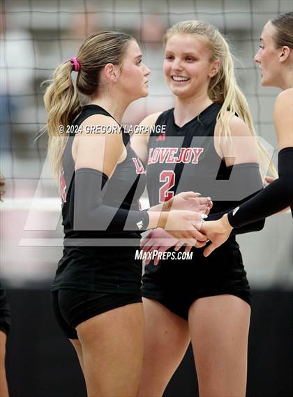 Thumbnail 2 in Lovejoy vs Wakeland (UIL5A Volleyball Regional Final Division 2) photogallery.