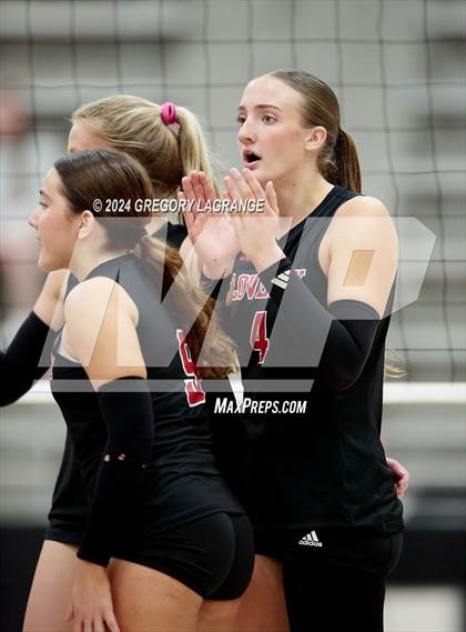 Thumbnail 1 in Lovejoy vs Wakeland (UIL5A Volleyball Regional Final Division 2) photogallery.