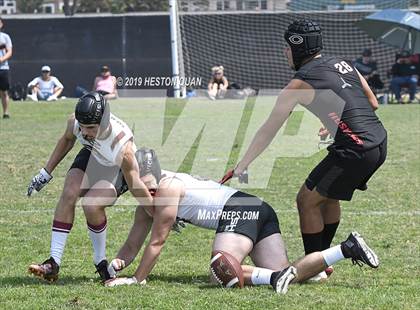 Thumbnail 1 in JSerra Catholic vs Centennial (Battle at the Beach 7x7) photogallery.