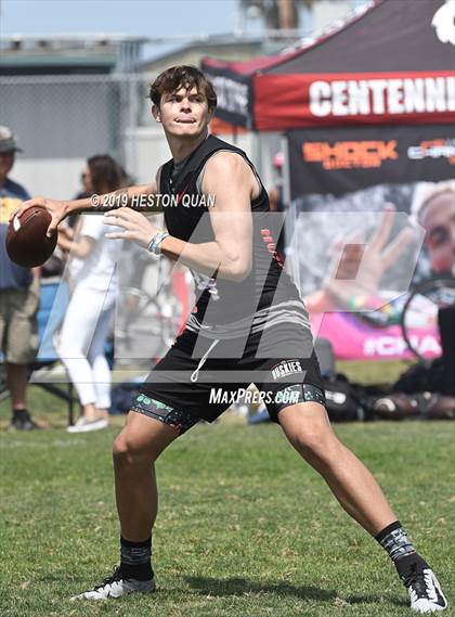 Thumbnail 2 in JSerra Catholic vs Centennial (Battle at the Beach 7x7) photogallery.