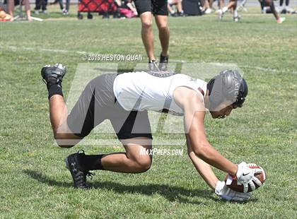 Thumbnail 1 in JSerra Catholic vs Centennial (Battle at the Beach 7x7) photogallery.