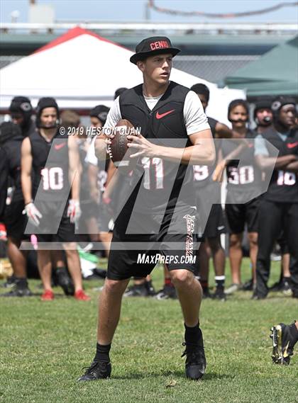 Thumbnail 1 in JSerra Catholic vs Centennial (Battle at the Beach 7x7) photogallery.