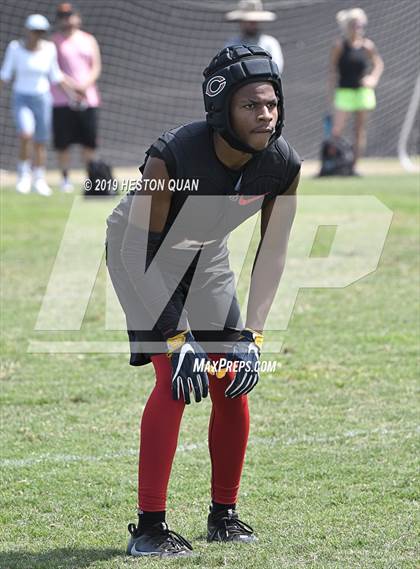 Thumbnail 1 in JSerra Catholic vs Centennial (Battle at the Beach 7x7) photogallery.