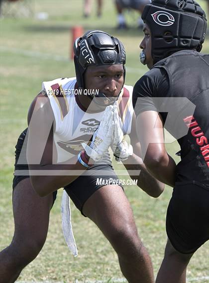 Thumbnail 2 in JSerra Catholic vs Centennial (Battle at the Beach 7x7) photogallery.