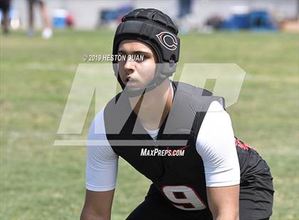 Thumbnail 3 in JSerra Catholic vs Centennial (Battle at the Beach 7x7) photogallery.