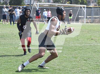 Thumbnail 1 in JSerra Catholic vs Centennial (Battle at the Beach 7x7) photogallery.