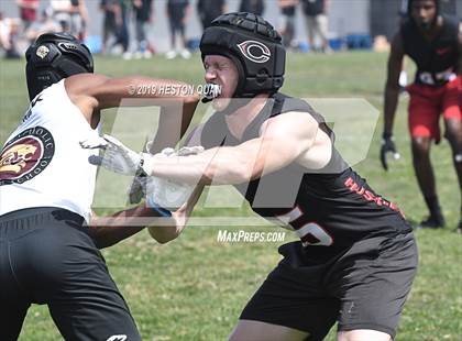 Thumbnail 1 in JSerra Catholic vs Centennial (Battle at the Beach 7x7) photogallery.