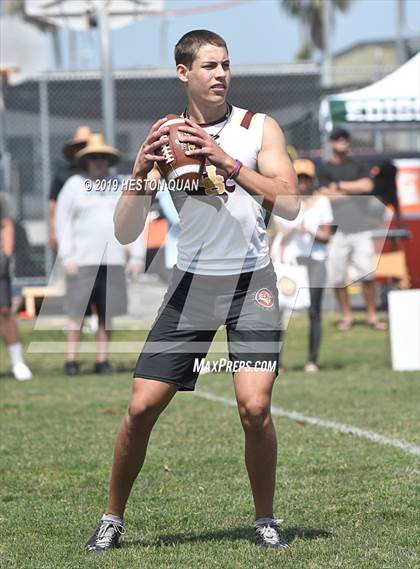 Thumbnail 2 in JSerra Catholic vs Centennial (Battle at the Beach 7x7) photogallery.