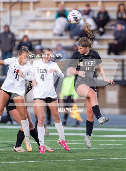 Thumbnail 3 in Noblesville vs. Penn (IHSAA 3A Semi-state Playoff) photogallery.