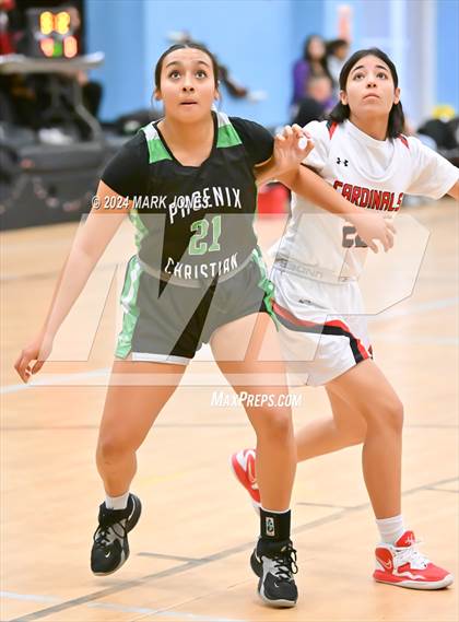 Thumbnail 3 in Glendale vs. Phoenix Christian (Lady Wolves Court Classic) photogallery.