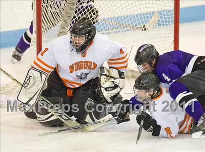 Thumbnail 1 in Springfield Cathedral vs Woburn (MIAA Super 8 Play-in) photogallery.