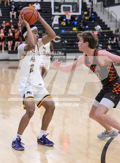 Thumbnail 2 in Aledo vs. Arlington Heights (UIL Basketball 5A Bi-District) photogallery.