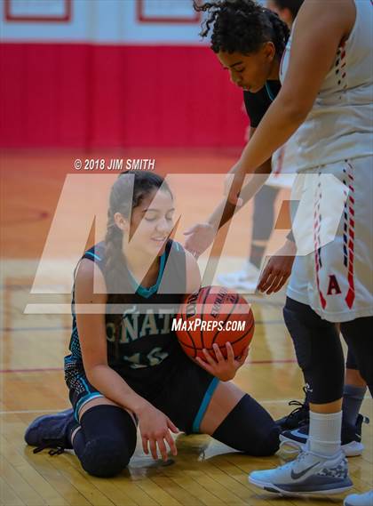 Thumbnail 1 in Onate vs. Albuquerque Academy (Albuquerque Academy Joe Armijo Basketball Classic) photogallery.