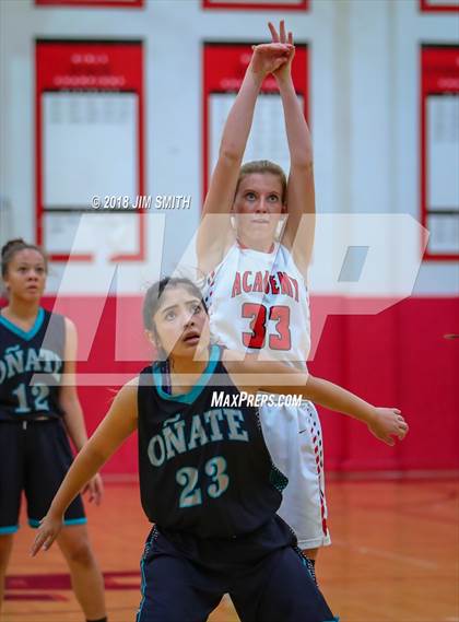 Thumbnail 2 in Onate vs. Albuquerque Academy (Albuquerque Academy Joe Armijo Basketball Classic) photogallery.