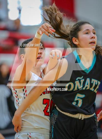 Thumbnail 1 in Onate vs. Albuquerque Academy (Albuquerque Academy Joe Armijo Basketball Classic) photogallery.