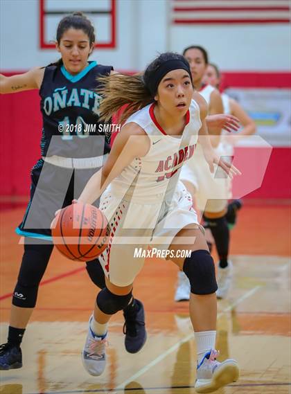 Thumbnail 3 in Onate vs. Albuquerque Academy (Albuquerque Academy Joe Armijo Basketball Classic) photogallery.