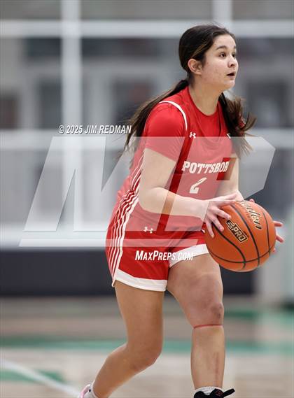 Thumbnail 2 in Pottsboro vs. Winnsboro (UIL 3A D1 Bi-District Basketball Playoff) photogallery.