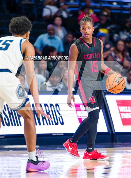 Thumbnail 2 in Queen's Grant vs Corvian Community (NCHSAA 1A Regional Final) photogallery.