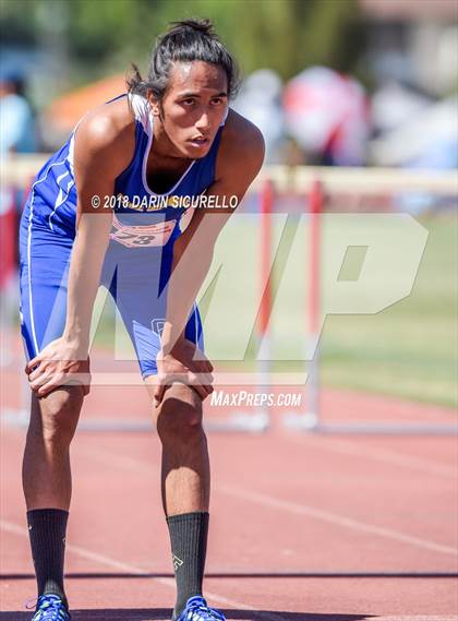 Thumbnail 2 in AIA Boys Track & Field Championships  (100/110 Meter Hurdles) photogallery.