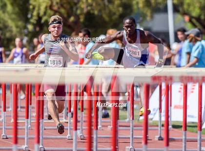 Thumbnail 2 in AIA Boys Track & Field Championships  (100/110 Meter Hurdles) photogallery.