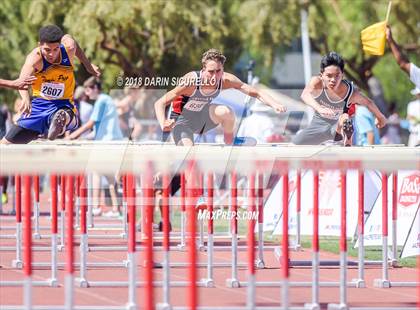 Thumbnail 2 in AIA Boys Track & Field Championships  (100/110 Meter Hurdles) photogallery.