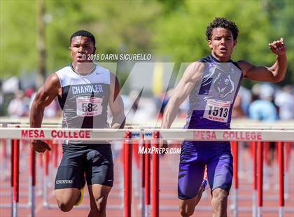 Thumbnail 2 in AIA Boys Track & Field Championships  (100/110 Meter Hurdles) photogallery.