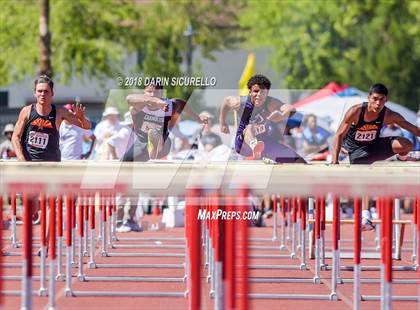 Thumbnail 1 in AIA Boys Track & Field Championships  (100/110 Meter Hurdles) photogallery.