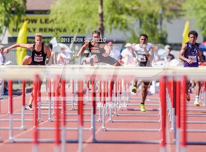 Thumbnail 3 in AIA Boys Track & Field Championships  (100/110 Meter Hurdles) photogallery.