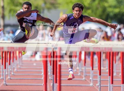 Thumbnail 2 in AIA Boys Track & Field Championships  (100/110 Meter Hurdles) photogallery.