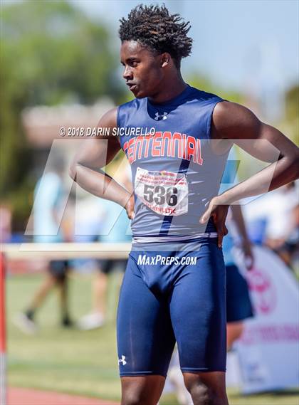 Thumbnail 3 in AIA Boys Track & Field Championships  (100/110 Meter Hurdles) photogallery.