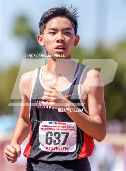 Thumbnail 2 in AIA Boys Track & Field Championships  (100/110 Meter Hurdles) photogallery.