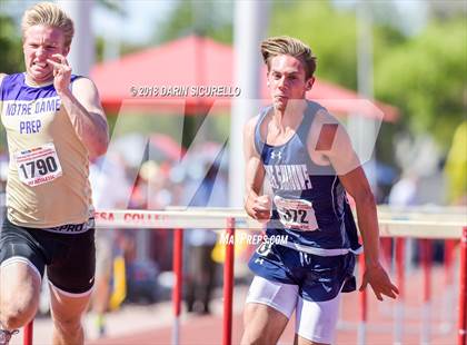 Thumbnail 2 in AIA Boys Track & Field Championships  (100/110 Meter Hurdles) photogallery.
