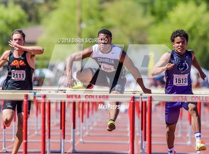 Thumbnail 3 in AIA Boys Track & Field Championships  (100/110 Meter Hurdles) photogallery.