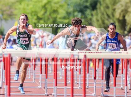 Thumbnail 2 in AIA Boys Track & Field Championships  (100/110 Meter Hurdles) photogallery.
