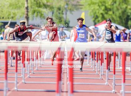 Thumbnail 3 in AIA Boys Track & Field Championships  (100/110 Meter Hurdles) photogallery.