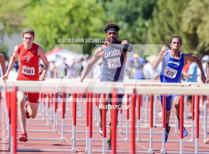 Thumbnail 2 in AIA Boys Track & Field Championships  (100/110 Meter Hurdles) photogallery.