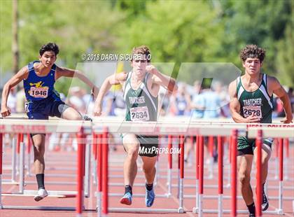 Thumbnail 2 in AIA Boys Track & Field Championships  (100/110 Meter Hurdles) photogallery.