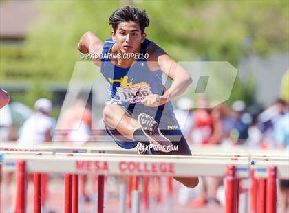 Thumbnail 2 in AIA Boys Track & Field Championships  (100/110 Meter Hurdles) photogallery.