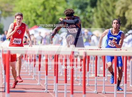 Thumbnail 3 in AIA Boys Track & Field Championships  (100/110 Meter Hurdles) photogallery.