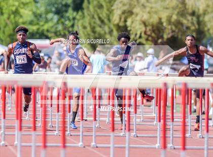 Thumbnail 3 in AIA Boys Track & Field Championships  (100/110 Meter Hurdles) photogallery.