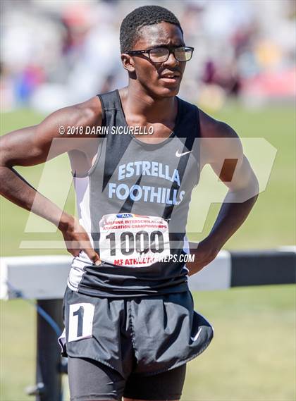 Thumbnail 2 in AIA Boys Track & Field Championships  (100/110 Meter Hurdles) photogallery.