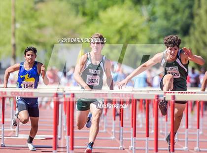Thumbnail 1 in AIA Boys Track & Field Championships  (100/110 Meter Hurdles) photogallery.