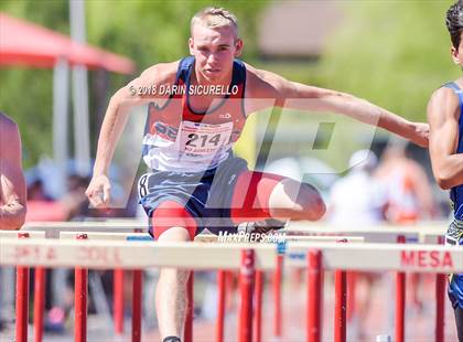 Thumbnail 1 in AIA Boys Track & Field Championships  (100/110 Meter Hurdles) photogallery.